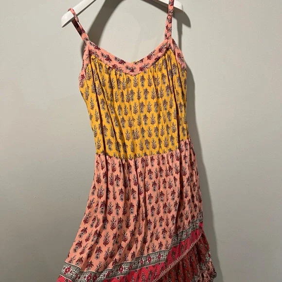 Knox Rose Boho Floral Patchwork Maxi Sundress Women’s XXL Adjustable Straps - Picture 3 of 6